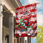 Dolphins Rugby Merry Christmas Garden Flag Indigenous Australian Art