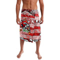 Custom Dolphins Rugby Merry Christmas Lavalava Indigenous Australian Art