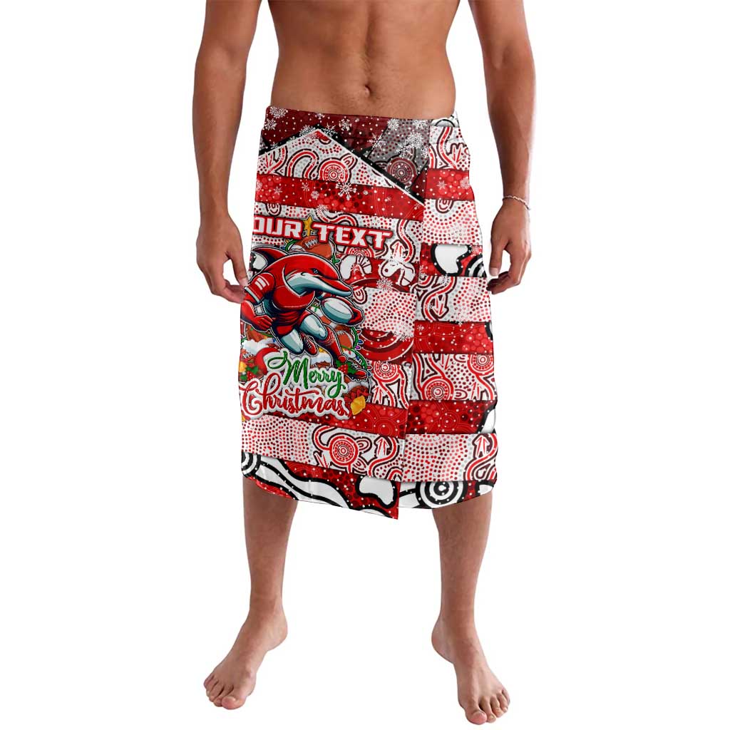 Custom Dolphins Rugby Merry Christmas Lavalava Indigenous Australian Art