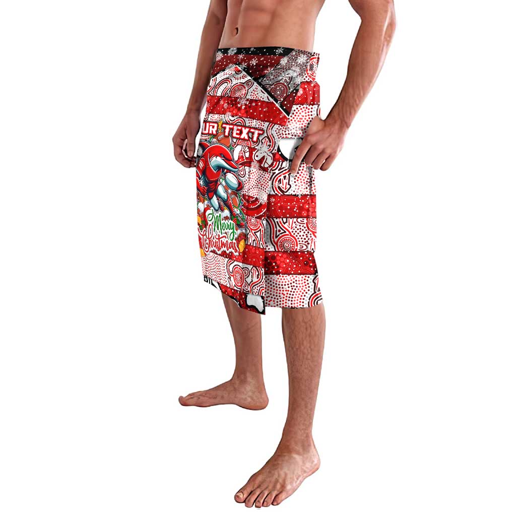Custom Dolphins Rugby Merry Christmas Lavalava Indigenous Australian Art
