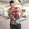 Custom Dolphins Rugby Merry Christmas Men Tank Top Indigenous Australian Art