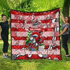 Dolphins Rugby Merry Christmas Quilt Indigenous Australian Art