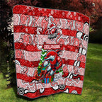 Dolphins Rugby Merry Christmas Quilt Indigenous Australian Art