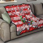 Dolphins Rugby Merry Christmas Quilt Indigenous Australian Art