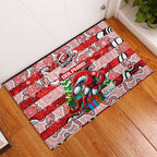 Dolphins Rugby Merry Christmas Rubber Doormat Indigenous Australian Art