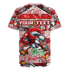 Custom Dolphins Rugby Merry Christmas Rugby Jersey Indigenous Australian Art
