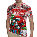 Custom Dolphins Rugby Merry Christmas Rugby Jersey Indigenous Australian Art