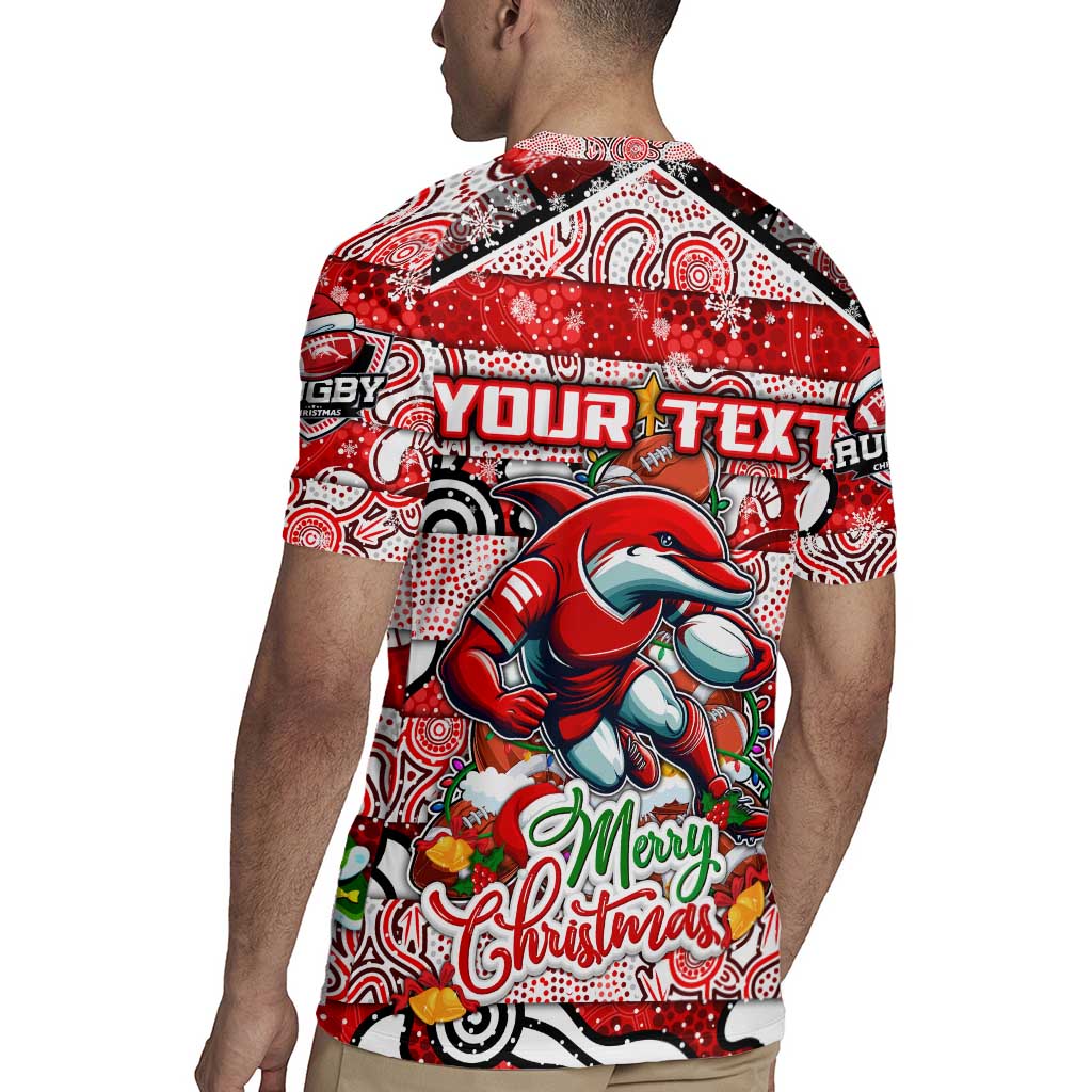 Custom Dolphins Rugby Merry Christmas Rugby Jersey Indigenous Australian Art