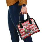 Dolphins Rugby Merry Christmas Shoulder Handbag Indigenous Australian Art