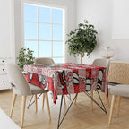 Dolphins Rugby Merry Christmas Tablecloth Indigenous Australian Art