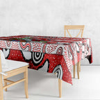 Dolphins Rugby Merry Christmas Tablecloth Indigenous Australian Art