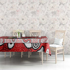 Dolphins Rugby Merry Christmas Tablecloth Indigenous Australian Art