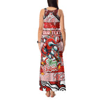 Custom Dolphins Rugby Merry Christmas Tank Maxi Dress Indigenous Australian Art