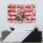 Dolphins Rugby Merry Christmas Tapestry Indigenous Australian Art