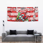 Dolphins Rugby Merry Christmas Tapestry Indigenous Australian Art