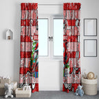 Dolphins Rugby Merry Christmas Window Curtain Indigenous Australian Art