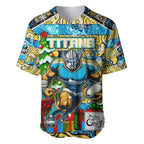 Custom Titans Rugby Merry Christmas Baseball Jersey Indigenous Australian Art