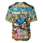Custom Titans Rugby Merry Christmas Baseball Jersey Indigenous Australian Art