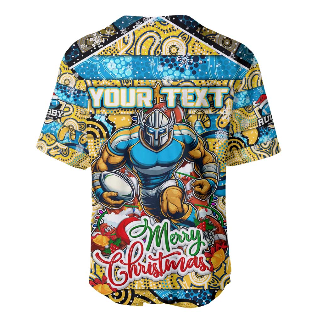 Custom Titans Rugby Merry Christmas Baseball Jersey Indigenous Australian Art