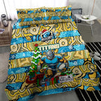 Titans Rugby Merry Christmas Bedding Set Indigenous Australian Art