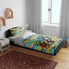 Titans Rugby Merry Christmas Bedding Set Indigenous Australian Art