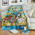 Titans Rugby Merry Christmas Blanket Indigenous Australian Art