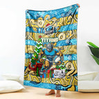 Titans Rugby Merry Christmas Blanket Indigenous Australian Art