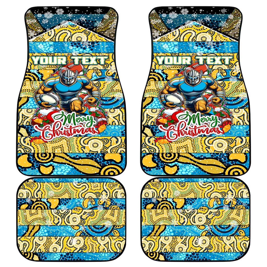 Titans Rugby Merry Christmas Car Mats Indigenous Australian Art
