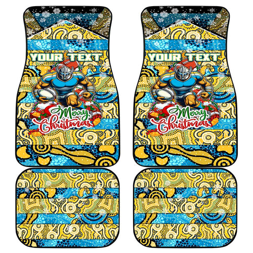 Titans Rugby Merry Christmas Car Mats Indigenous Australian Art