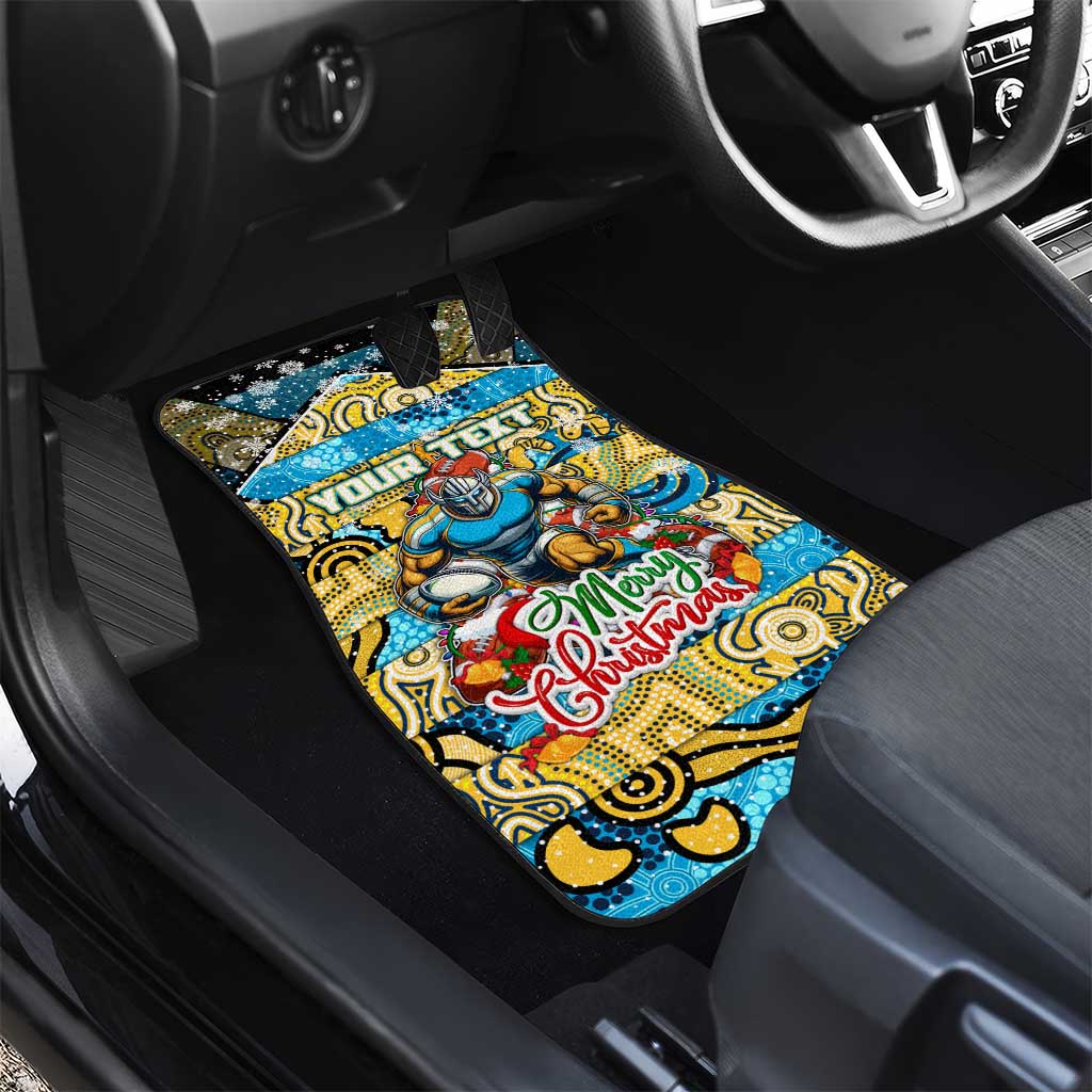 Titans Rugby Merry Christmas Car Mats Indigenous Australian Art