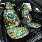 Titans Rugby Merry Christmas Car Seat Cover Indigenous Australian Art