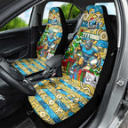 Titans Rugby Merry Christmas Car Seat Cover Indigenous Australian Art