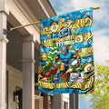 Titans Rugby Merry Christmas Garden Flag Indigenous Australian Art