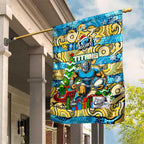 Titans Rugby Merry Christmas Garden Flag Indigenous Australian Art