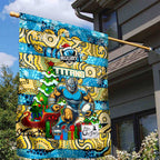 Titans Rugby Merry Christmas Garden Flag Indigenous Australian Art