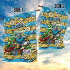 Titans Rugby Merry Christmas Garden Flag Indigenous Australian Art