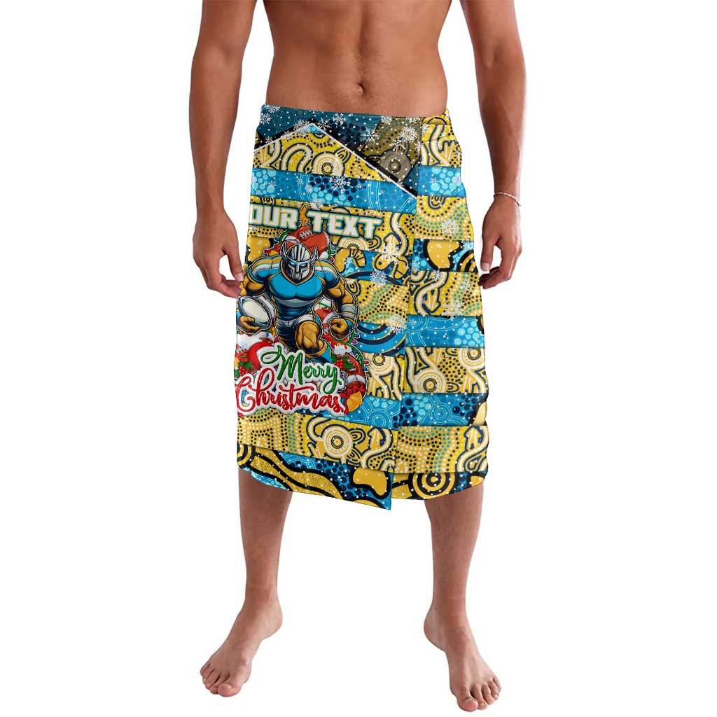 Custom Titans Rugby Merry Christmas Lavalava Indigenous Australian Art