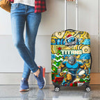Titans Rugby Merry Christmas Luggage Cover Indigenous Australian Art