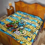 Titans Rugby Merry Christmas Quilt Indigenous Australian Art