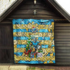 Titans Rugby Merry Christmas Quilt Indigenous Australian Art