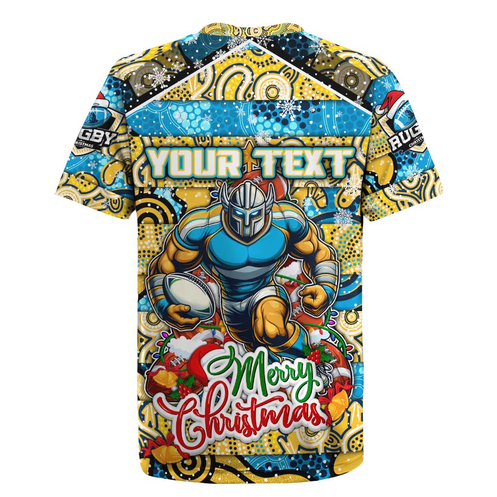 Custom Titans Rugby Merry Christmas Rugby Jersey Indigenous Australian Art