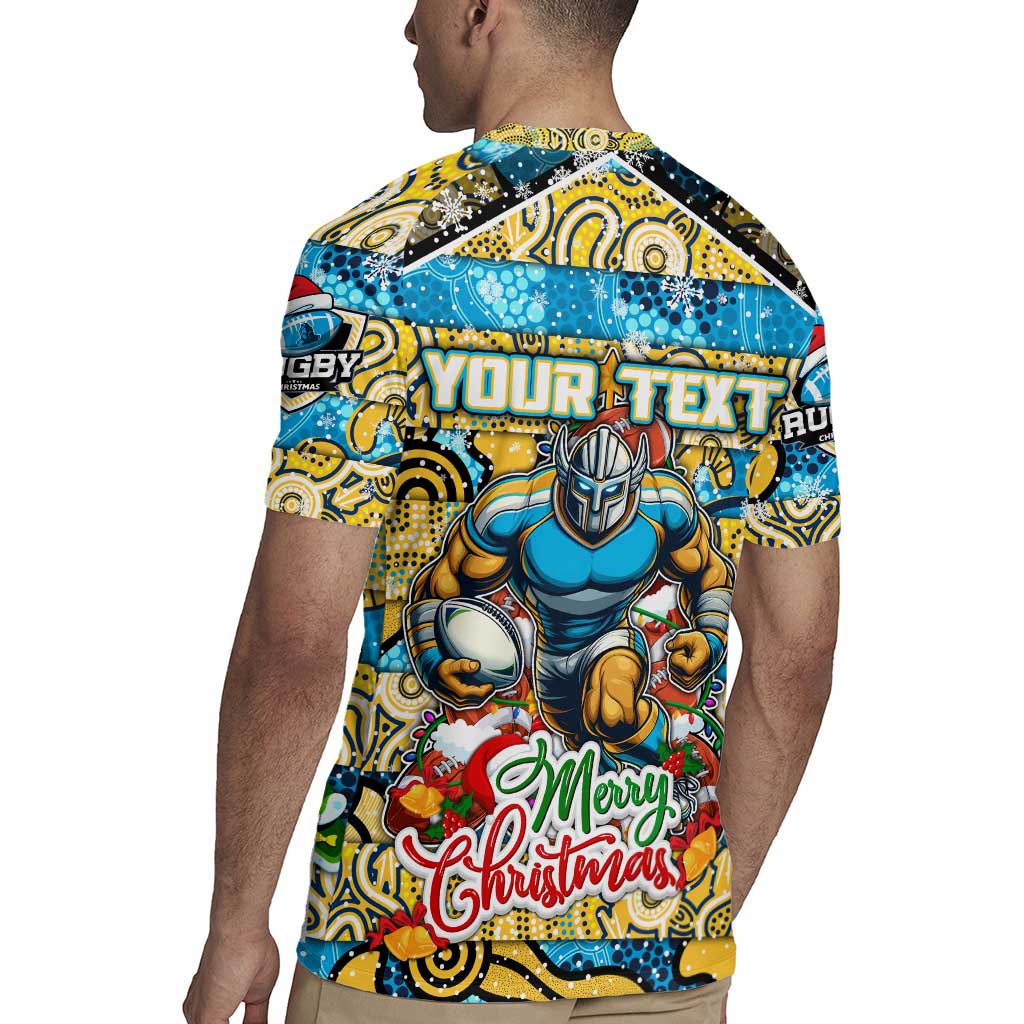 Custom Titans Rugby Merry Christmas Rugby Jersey Indigenous Australian Art