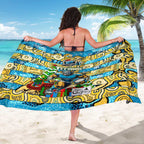 Titans Rugby Merry Christmas Sarong Indigenous Australian Art