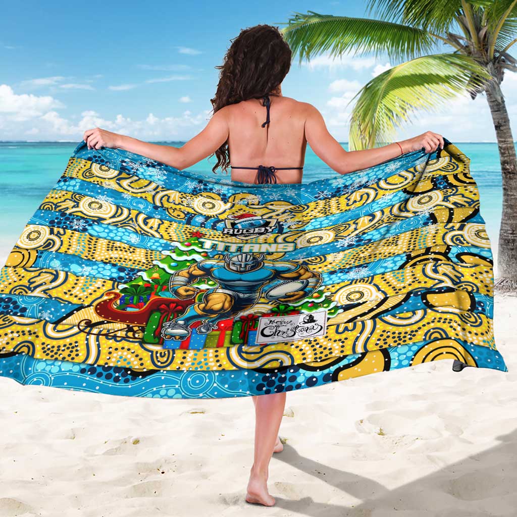 Titans Rugby Merry Christmas Sarong Indigenous Australian Art