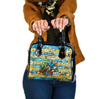 Titans Rugby Merry Christmas Shoulder Handbag Indigenous Australian Art