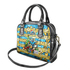 Titans Rugby Merry Christmas Shoulder Handbag Indigenous Australian Art