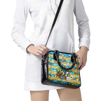 Titans Rugby Merry Christmas Shoulder Handbag Indigenous Australian Art