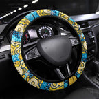 Titans Rugby Merry Christmas Steering Wheel Cover Indigenous Australian Art