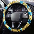 Titans Rugby Merry Christmas Steering Wheel Cover Indigenous Australian Art