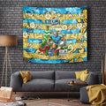Titans Rugby Merry Christmas Tapestry Indigenous Australian Art